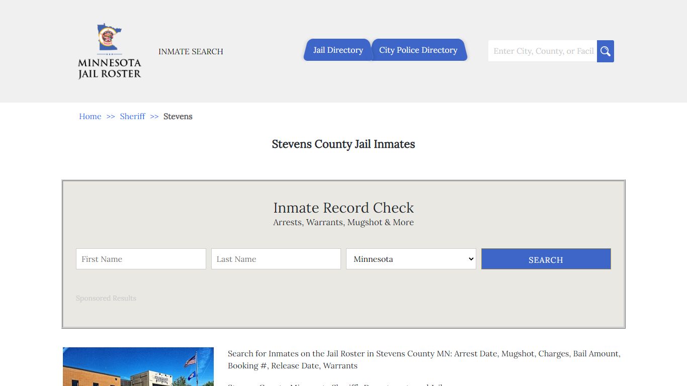 Stevens County Jail Inmates | Jail Roster Search